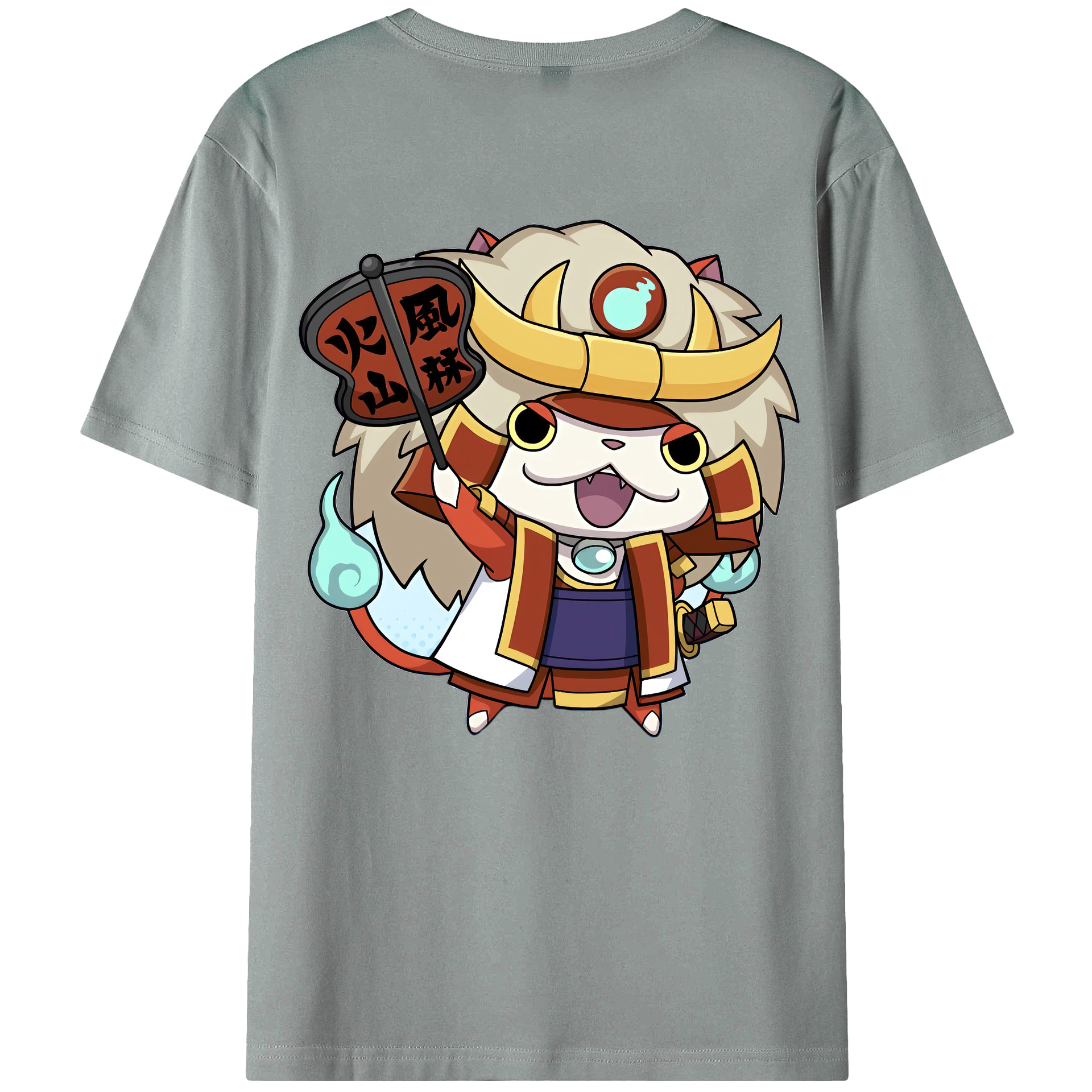 （画像用） 妖怪ウォッチ Yo-kai Watch 綿100％ メンズ半袖Tシャツ（バックプリント） 通気性